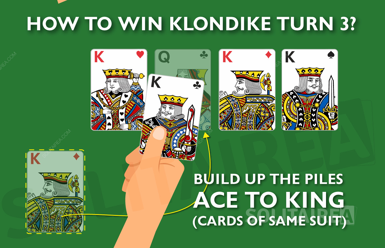 Как да спечелите играта Turn 3 Klondike Solitaire
